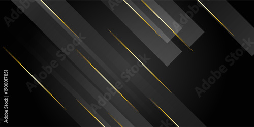 Abstract Luxury background. polygonal pattern. black and gold lines. Vector illustration.eps10