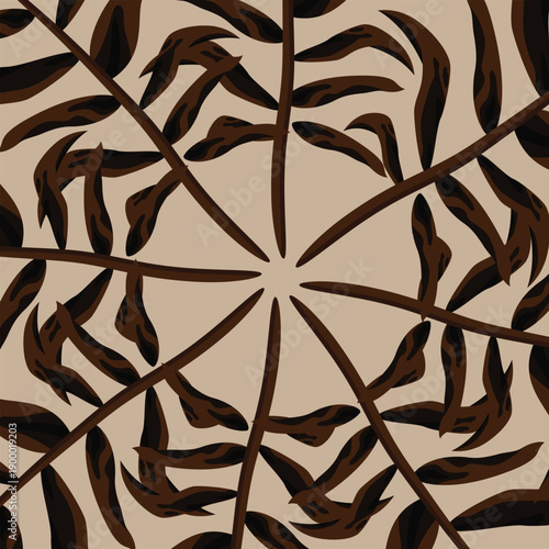 a seamless, abstract pattern or a piece of digital art with a symmetrical design