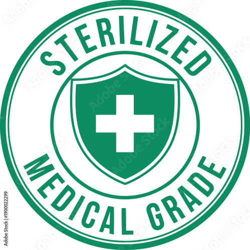 Sterilized Medical Grade Badge Icon for Healthcare and Safety Labels