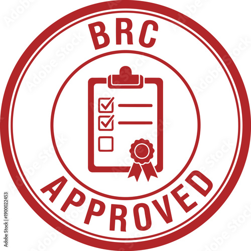 BRC Approved Certification Badge Icon for Food Safety Compliance