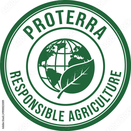 Proterra Responsible Agriculture Eco Certification Badge Vector