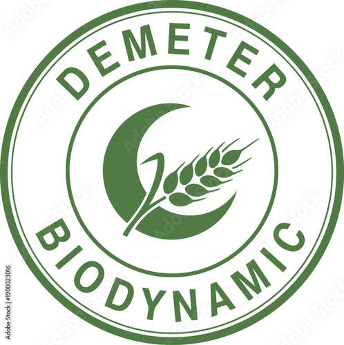 Demeter Biodynamic Certification Logo for Organic Agriculture Labeling