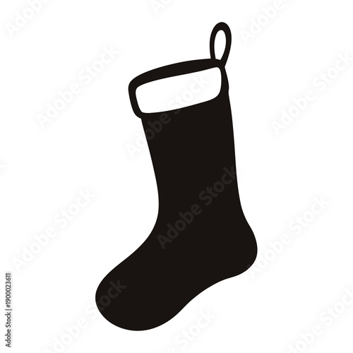 A simple and elegant vector image of a Christmas stocking illustration