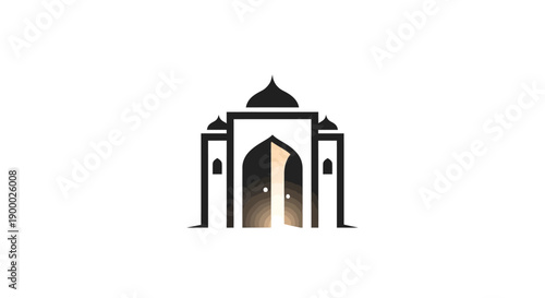 Islamic Archway Mosque Entrance Gate.