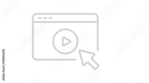 Video Lesson animation Icon. Online Learning Education Tutorial Concept
