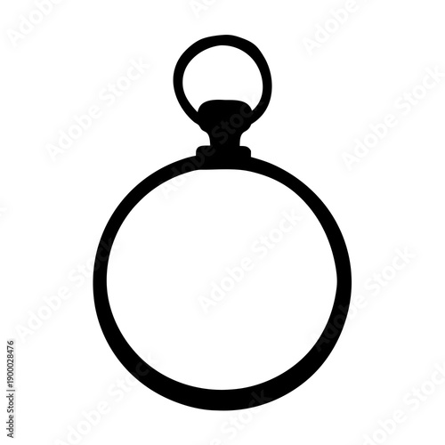Vintage pocket watch silhouette, timeless design, classic style and elegant simplicity