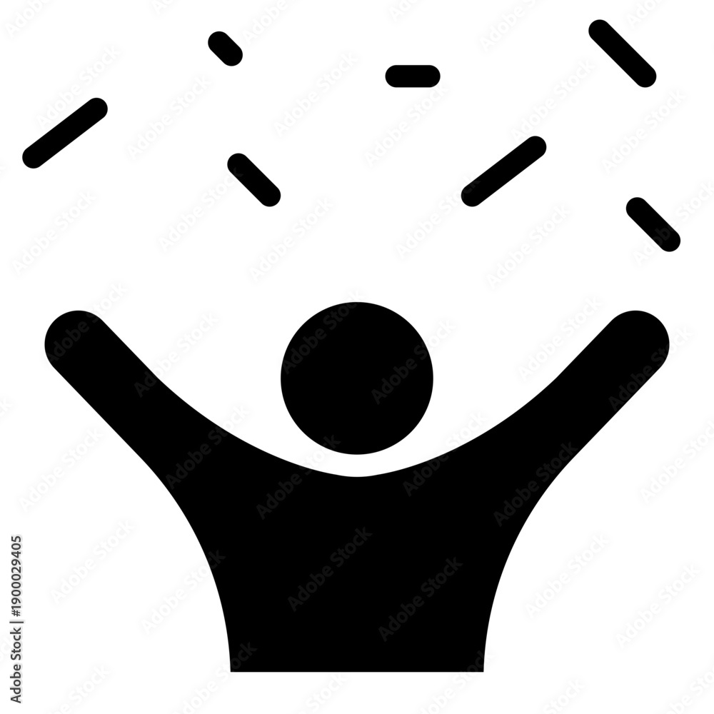 Obraz premium Winner Award and recognition glyph icon vector illustration