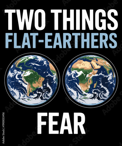 Anti Flat Earther Parody Apparel - Funny Round Earth Boobs