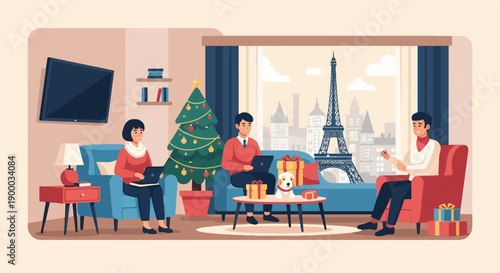 Cozy Christmas in Paris with family and pets