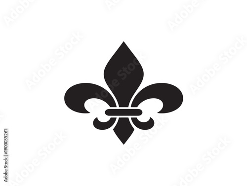 Elegant black fleur-de-lis symbol