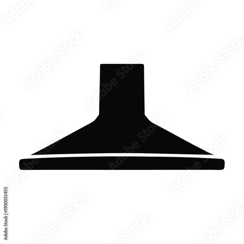 Stylized Black and White Illustration of a Kitchen Range Hood