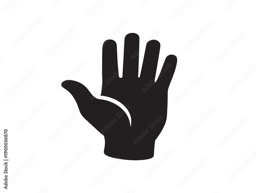 Obraz premium Minimalist black hand gesture vector