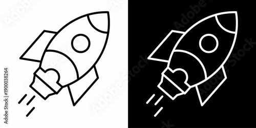 Start Up White Icon Set Design