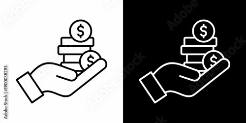 Cost White Icon Set Design