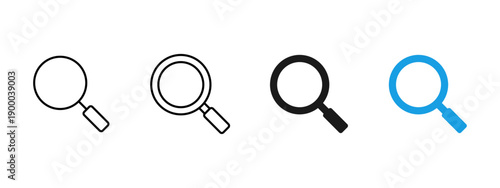 Magnifying glass icon for search, zoom and analysis. Visual concept of finding information, research, inspection and exploration. Suitable for search interfaces, SEO, data analysis and discovery tools