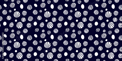 Polka dot seamless pattern. Polka dot background. Dotted cute pattern. artistic doodle sketch circles seamless surface design.  Abstract organic polka dot seamless texture.