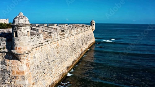 Stone wall by the sea
