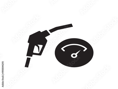Minimalist fuel pump and gauge icon
