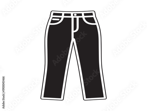 Stylish minimalist black jeans with pockets