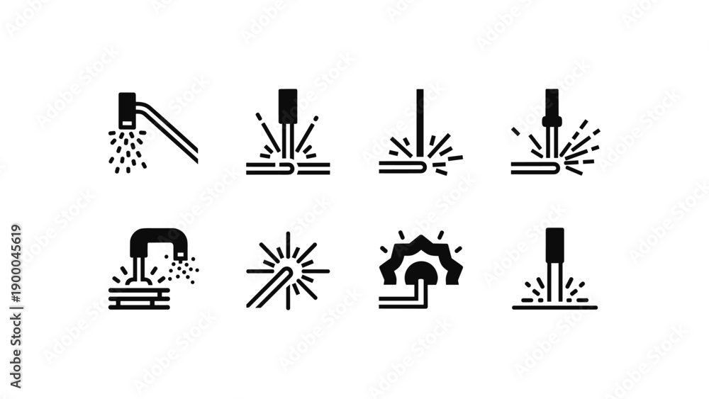 Fototapeta premium Industrial Cutting Icons