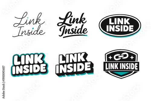 Diverse link inside logos: creative typography and design variations