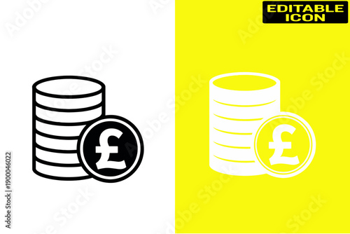A visual representation of the exchange rate between pounds and euros Vector
