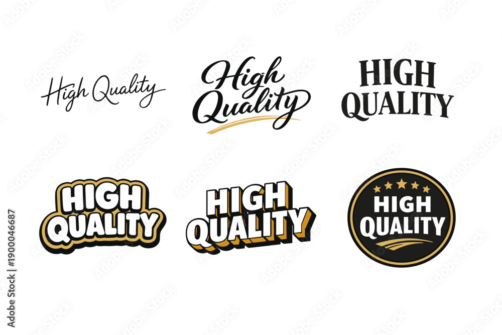 Obraz premium Diverse high quality typography and badge designs in various styles