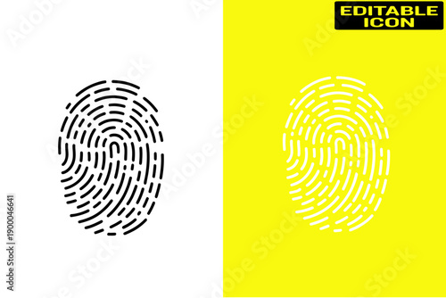 vector fingerprint icon