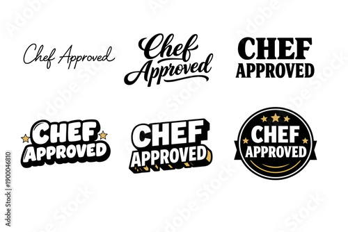 Chef approved logo designs: varied fonts and styles for culinary branding