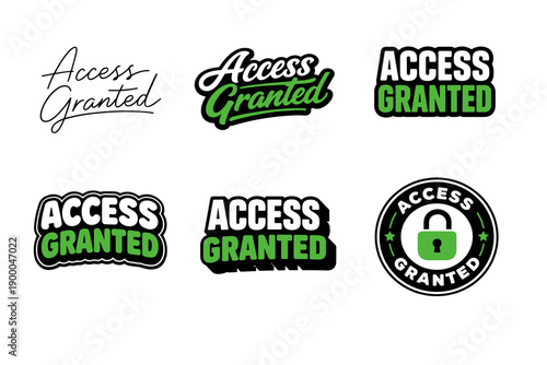 Access granted: variety of bold, modern typography designs with lock icon