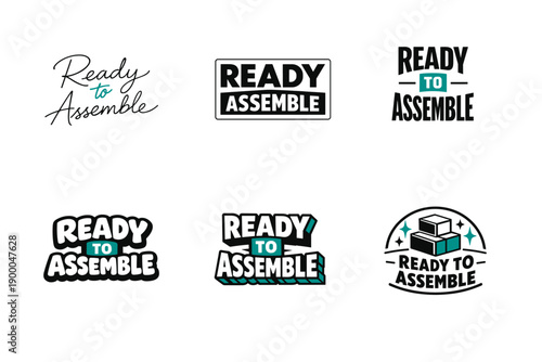 Ready to assemble logo designs in various styles and fonts