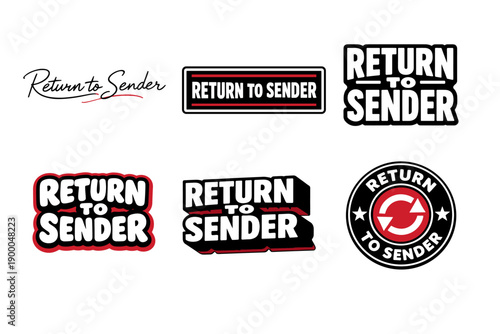 Return to sender logos: typography variations and styles