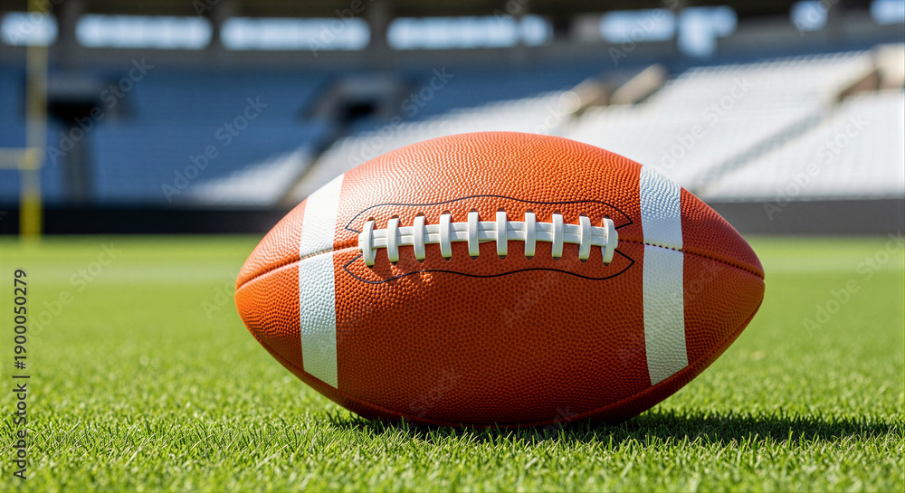 Obraz premium Football in classic style in brown colors used for sports
