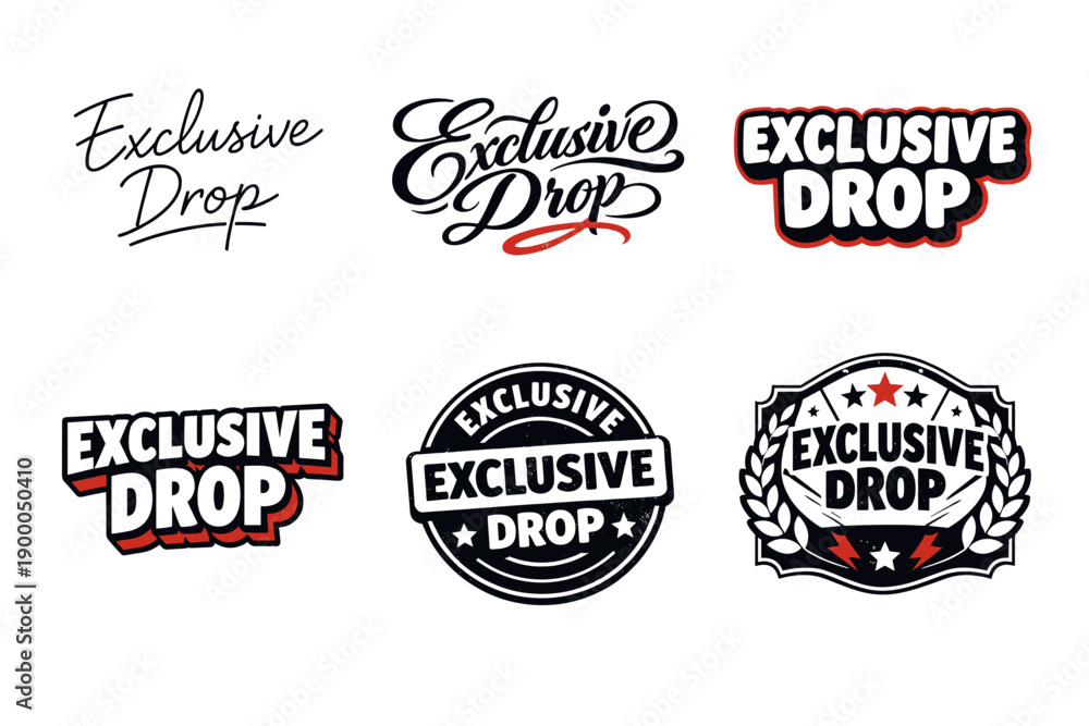 Obraz premium Exclusive drop logos collection in various styles and designs