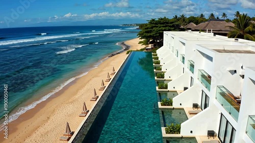 Beachside resort with infinity pool