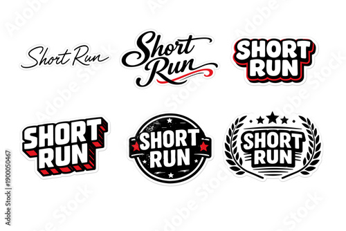 Short run logo collection in various styles and designs