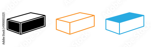 Three isometric cube illustrations in different colors