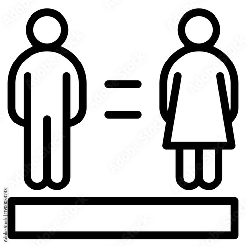 Gender equality icon vector illustration