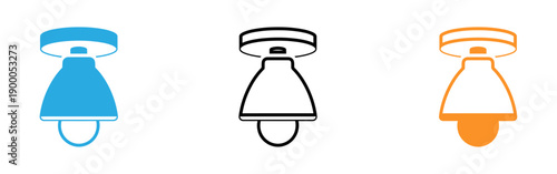 Electric plug icons in different colors