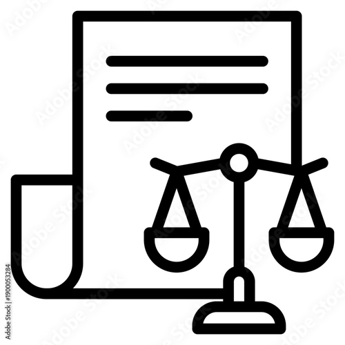 Legal document icon vector illustration