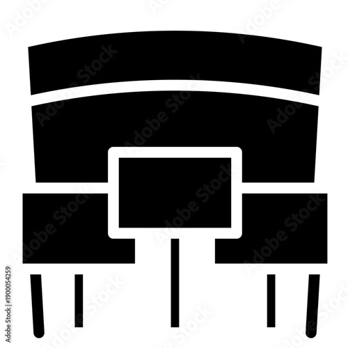 Holding sign icon glyph style vector illustration