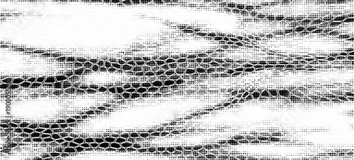 Snakeskin pattern imitation. Lines and spots structural texture. Cool and artsy faux leather background. Abstract vector illustration. Black isolated on white. EPS10