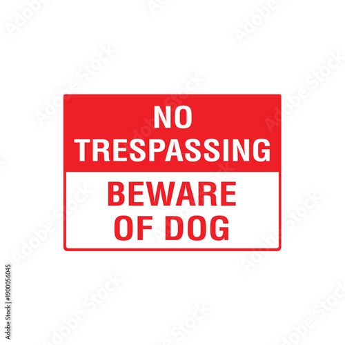 No Trespassing Beware Of Dog Security Warning Private Property Sign
