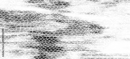 Snakeskin pattern imitation. Lines and spots structural texture. Cool and artsy faux leather background. Abstract vector illustration. Black isolated on white. EPS10