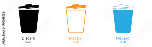 Discard draft icons