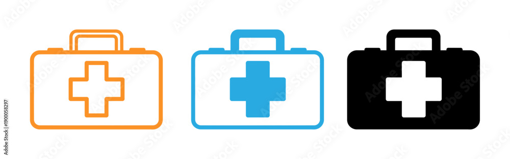 Obraz premium First aid kit icons