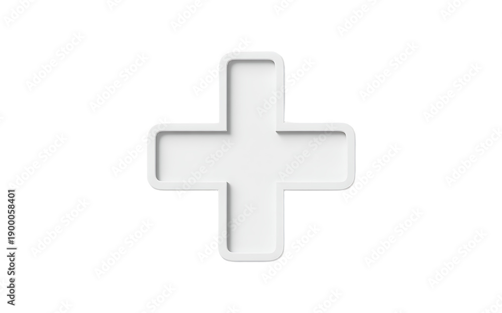 Obraz premium White cross symbol