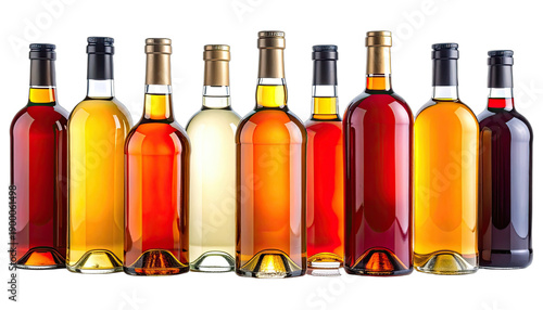 Wallpaper Mural Collection of Various Colored Liquor Bottles Against Black Background Torontodigital.ca