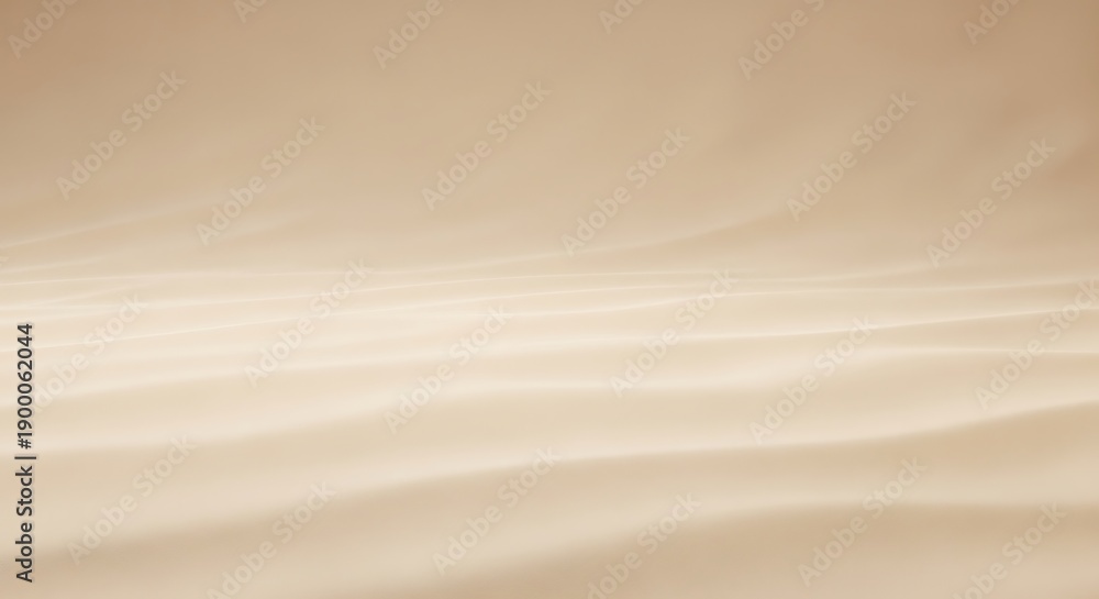 Fototapeta premium Serene Minimalist Landscape of Vast Smooth Sand Dunes in Beige Shades Creating a Calm and Tranquil Desert Environment with Gentle Curves and Depth