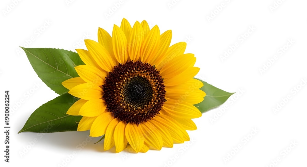 Obraz premium Vibrant sunflower with bright yellow petals and dark center
